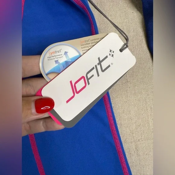 J104 Jofit Blue and Pink Long Sleeve Top - Picture 6 of 9